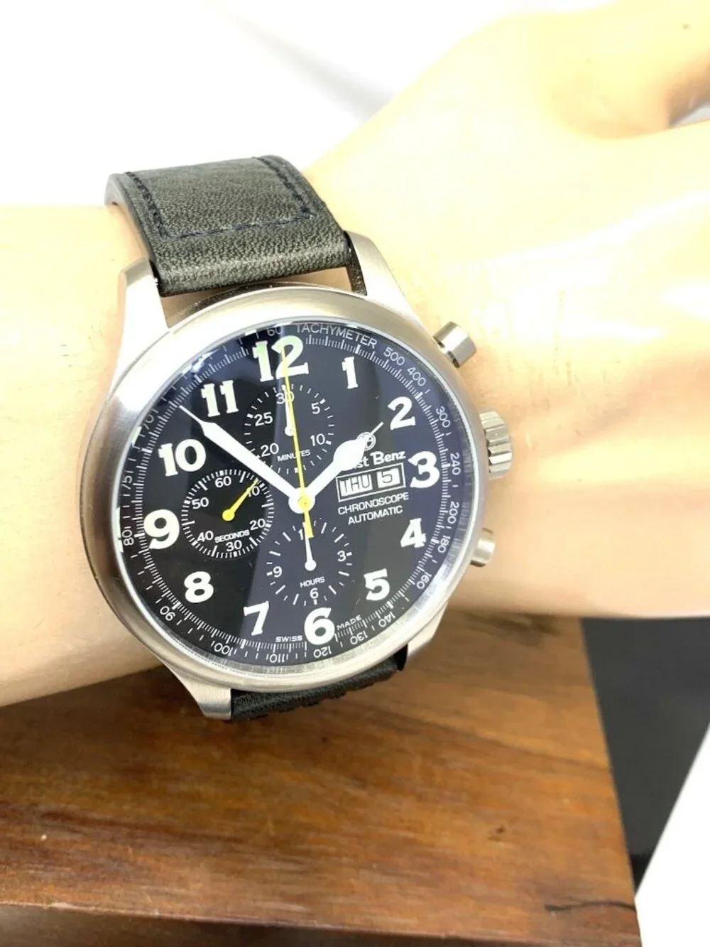 Ernst Benz Men's Watch GC10111 Chrono Scope Swiss Automatic Black Dial 47mm